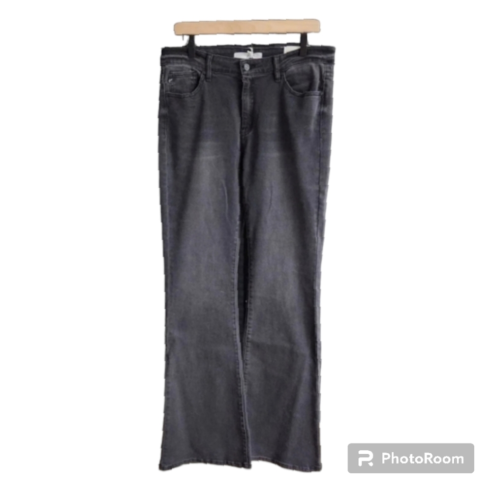 🆕 Women's SIZE 13/30 Grey Wash KanCan Flare Wide Leg 90's Jeans